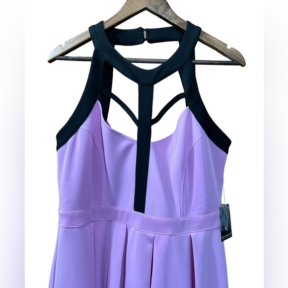 NWT Eloquii Strappy Halter Pleated Mini Dress - Picture 2 of 9